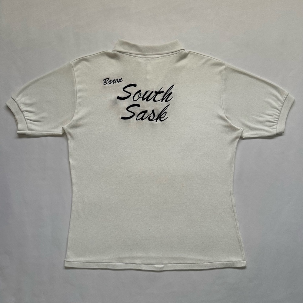 Vintage 80s Stitched Cottage Core Polo Button T-Shirt